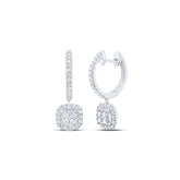 1/2CTW-DIA NK CUSHION SHAPE FASHION HOOPS EARRING